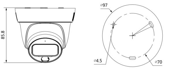 Уличная HD-CVI видеокамера Full-Color 2Мп Dahua DH-HAC-HDW1239TLP-LED-0280B