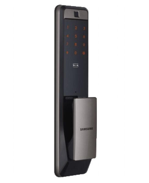 Электронный замок биометрический Samsung SHP DP-609 Silver с отпечатком пальца (двухригельный)