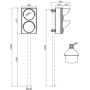 Светофор двухсекционный Came TRFL-300 увеличенный со столбом