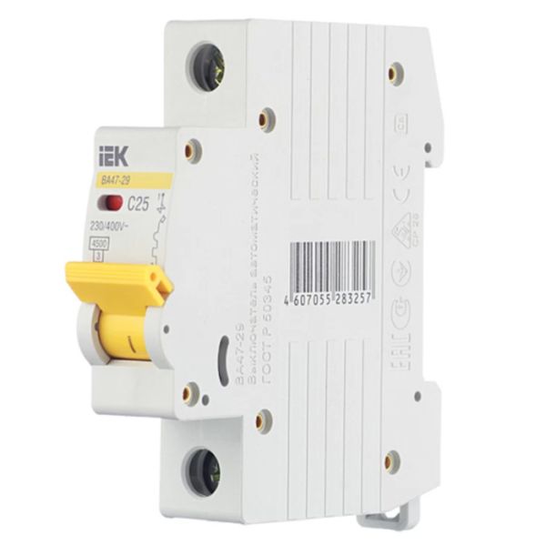 Автоматический выключатель IEK ВА47-29 1P 25А 4,5кА (MVA20-1-025-C)