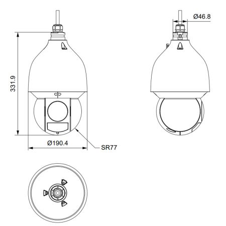 Скоростная сетевая PTZ видеокамера 2Мп Dahua DH-SD5A225GB-HNR с оптическим 25x увеличением и ИИ