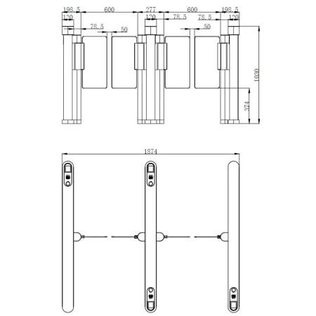 Турникет распашной Avix Sigma (AV.SG.6623)