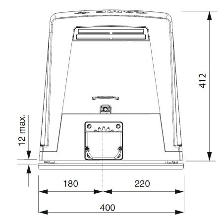 Привод 36 В Came BKV25AGE PLUS для откатных ворот до 2500 кг