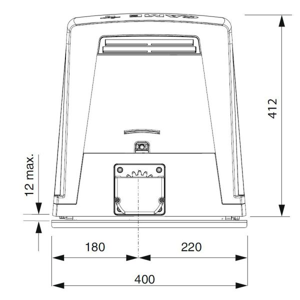 Привод 36 В Came BKV25AGE PLUS для откатных ворот до 2500 кг