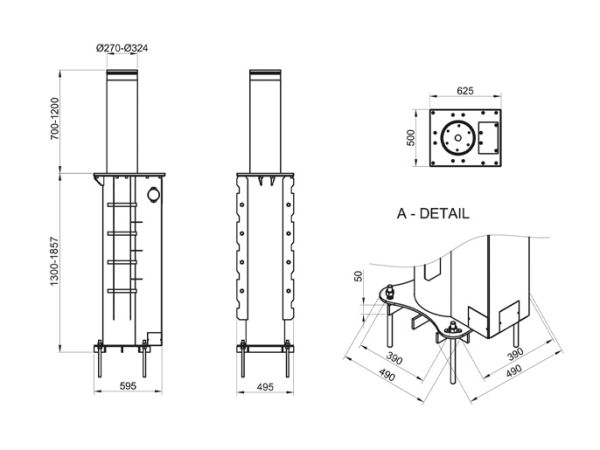 Блокиратор автоматический выдвижной Came HBD 275H900, 5 боллардов