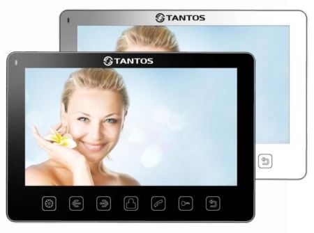 Монитор видеодомофона c кнопочным управлением TANTOS Amelie Slim (белый)