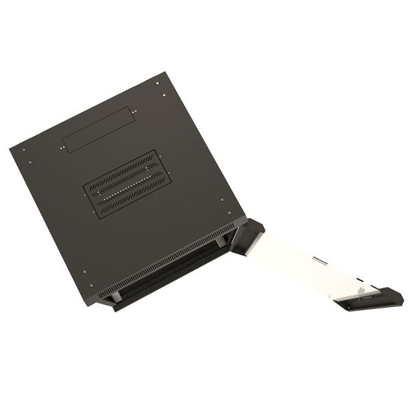 Шкаф настенный Hyperline TWB-FC-1266-GP-RAL9004, 19", 12U