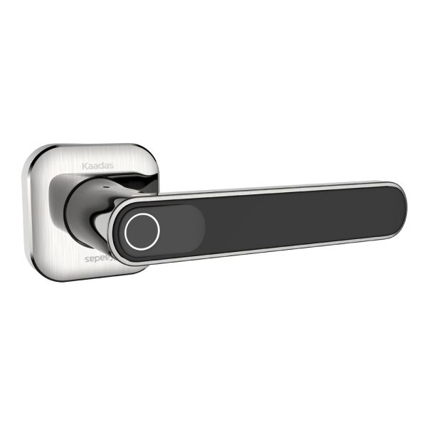 Электронный биометрический замок-ручка Kaadas LH01 с отпечатком пальца, врезной, серый