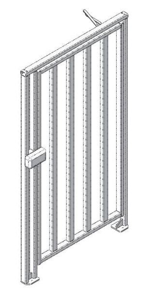 Калитка полноростовая из нержавеющей стали Oxgard К-10-Н (левая)