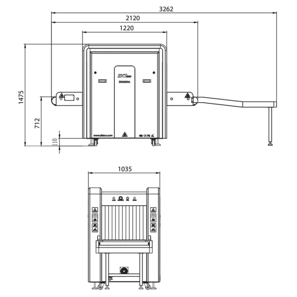 Рентгеновский интроскоп ZKTeco ZKX6550A для ручной клади