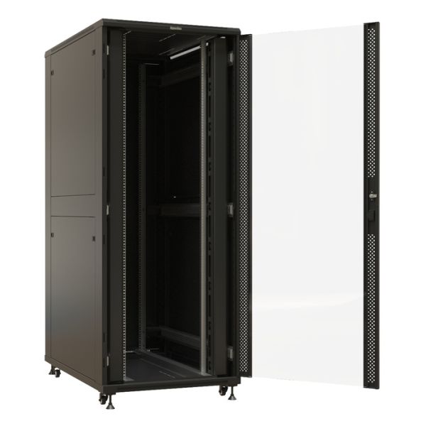 Шкаф напольный Hyperline TTBR-4281-AS-RAL9004, 19", 42U