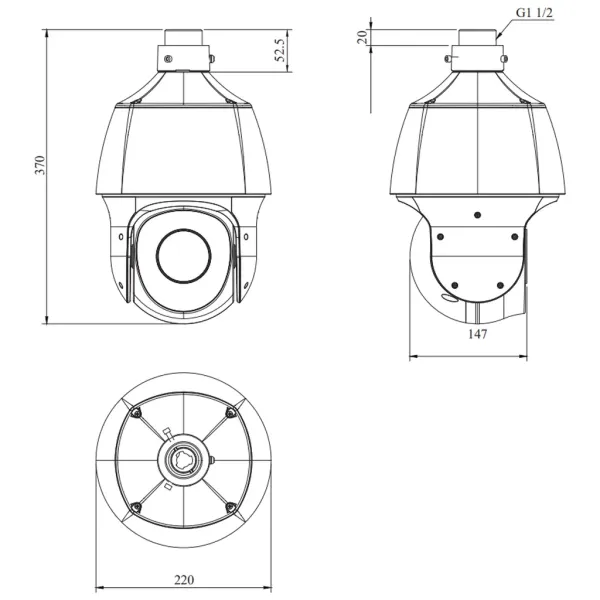 PTZ-видеокамера 2Мп RVi-2NCZ24625 (5-125) скоростная поворотная с обогревателем PTZ-видеокамера 2Мп RVi-2NCZ24625 (5-125) скоростная поворотная с обогревателем
