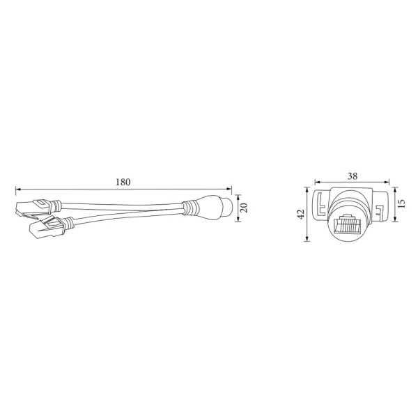 Разветвитель линии Ethernet RVi-1NY10-2FP