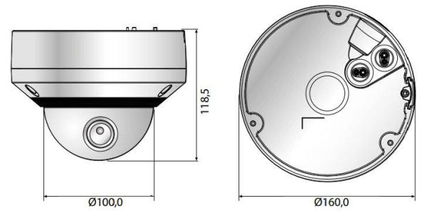Антивандальная сетевая IP-видеокамера 5Мп Wisenet XNV-8080R (3.9-9.4мм)