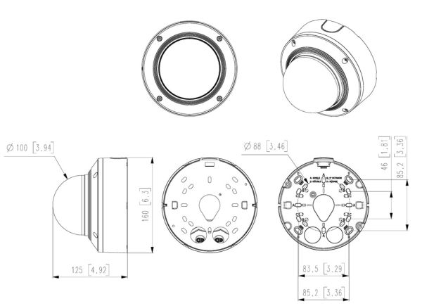 Сетевая IP-видеокамера 4K 8Мп Wisenet XND-9082RV (2.8-8.4 мм)