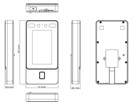 Терминал доступа Wi-Fi HikVision DS-K1T342MFWX с распознаванием лиц, карт Mifare и отпечатков Терминал доступа Wi-Fi HikVision DS-K1T342MFWX с распознаванием лиц, карт Mifare и отпечатков