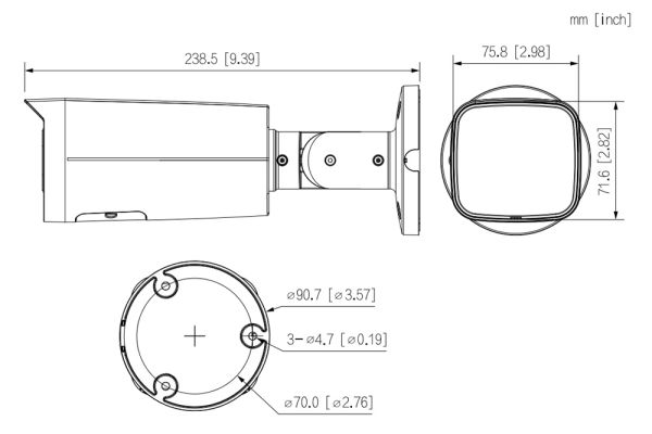 IP-видеокамера уличная 8Мп Dahua DH-IPC-HFW2849TP-AS-IL-0360B с ИИ