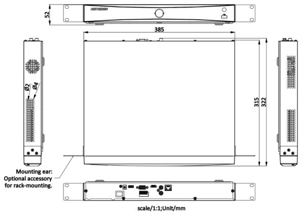 8-канальный сетевой 4K видеорегистратор HikVision DS-7608NXI-K2 с AcuSense
