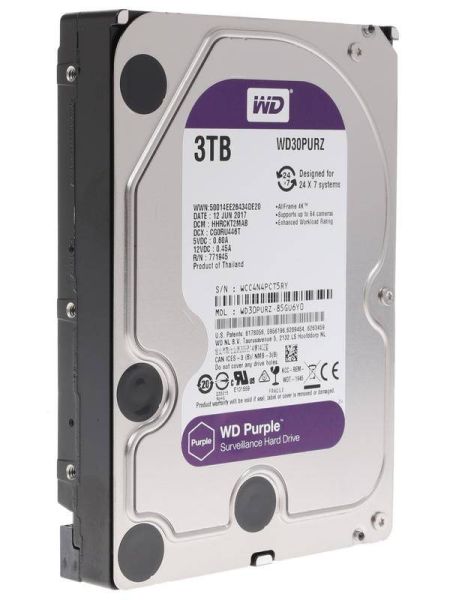 Жесткий диск 3ТБ Western Digital Purple WD30PURZ