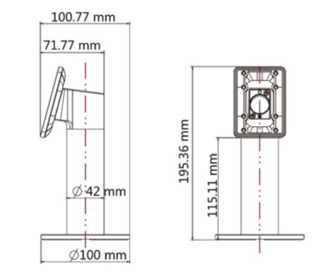 Кронштейн на турникет HikVision DS-KAB6-ZU1 для терминалов доступа