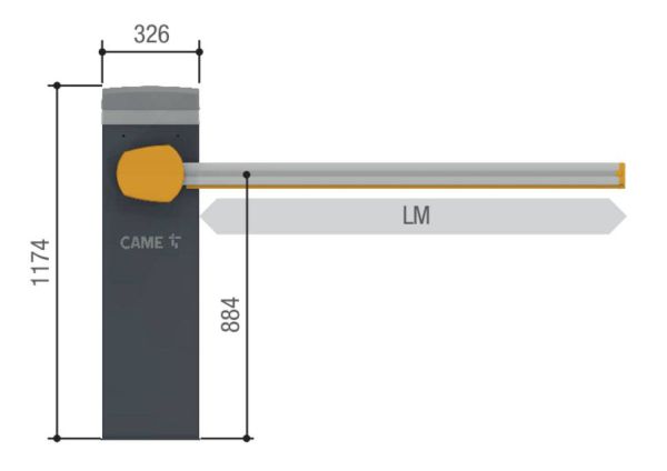 Шлагбаум автоматический Came GARD PX 4 KIT со стрелой 4050 м