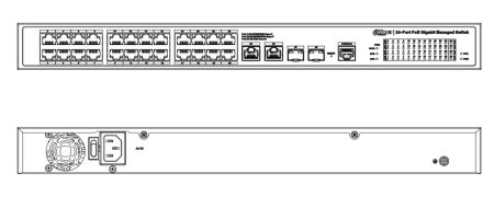 PoE-коммутатор 24-портовый Dahua DH-S4228-24GT-360, гигабитный, управляемый