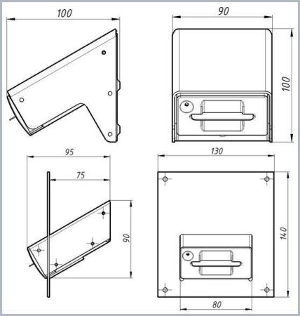 Антивандальный считыватель банковских карт Promix-RR.MC.04 (KZ-602-M) с магнитной полосой