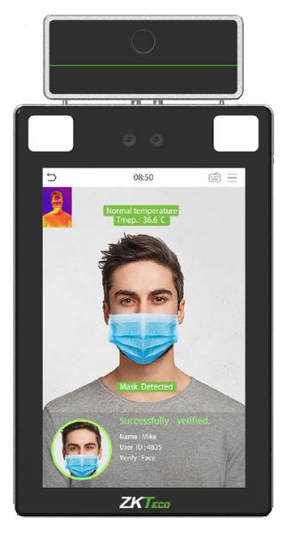 Терминал распознавания лиц ZKTeco ProFaceX [CH][TI] с функцией измерения температуры тела