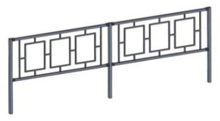 Секция пешеходного ограждения ОБ-220.40 (2 м)