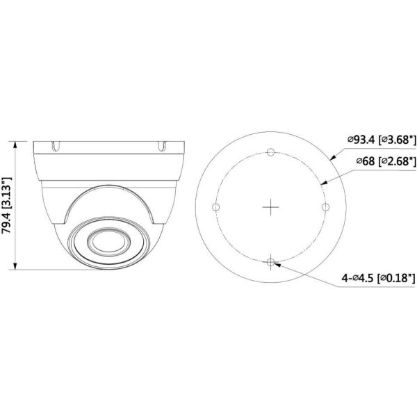 HD-CVI видеокамера уличная 2Мп Dahua DH-HAC-HDW2241MP-0360B
