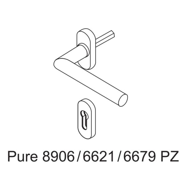 Комплект ручек dormakaba Pure 8906 / 6621 / 6679 для профильных дверей Комплект ручек dormakaba Pure 8906 / 6621 / 6679 для профильных дверей