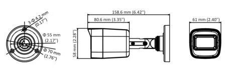 Уличная 5 Мп HD-TVI видеокамера Hiwatch DS-T500A (2.8 мм) с микрофоном