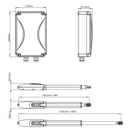 Привод ZKTeco ZK-SW300DC для откатных ворот до 300 кг Привод ZKTeco ZK-SW300DC для откатных ворот до 300 кг