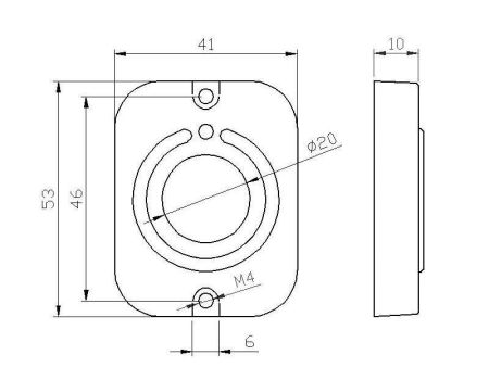 Кнопка выхода накладная EXITka (никелированная)