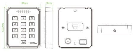 Автономный считыватель ZKTeco SA40B[IC] с кодовой клавиатурой