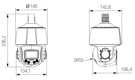 Скоростная PTZ видеокамера 2Мп Full-color Dahua DH-SD3C205DB-GNY-A-PV с активным сдерживанием и ИИ