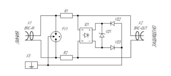 УЗИП Hakel H30 12В, 75Ом, BNC (F/F) для защиты систем видеонаблюдения по одной коаксиальной линии УЗИП Hakel H30 12В, 75Ом, BNC (F/F) для защиты систем видеонаблюдения по одной коаксиальной линии