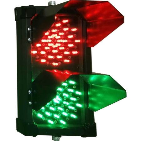 Светофор светодиодный двухсекционный Инфопаркинг ИС-Т8.3/24/К с козырьками