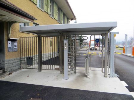 Полноростовой турникет с калиткой для прохода с велосипедом Gotschlich Ecco 120 BFB Stainless (6ELK3A0BC-T)