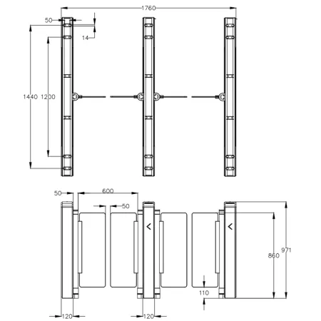 Турникет распашной Avix Bravo (AV.SG.6690)