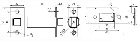 Электромеханический замок-защелка Tantos TS-EML300 Электромеханический замок-защелка Tantos TS-EML300