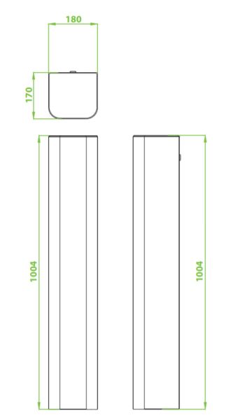 Считыватель штрих и QR кодов (1D, 2D) ZKTeco TSP-1 в напольной стойке