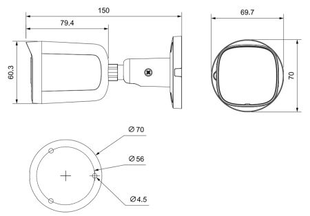 HD-CVI видеокамера 5Мп Dahua DH-HAC-B2A51P-U-0280B-S2, уличная, с ИК-подсветкой до 30 м HD-CVI видеокамера 5Мп Dahua DH-HAC-B2A51P-U-0280B-S2, уличная, с ИК-подсветкой до 30 м