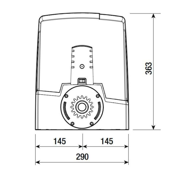 Привод 24 В Came BXV10AGF для откатных ворот до 1000 кг