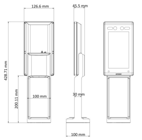 Биометрический терминал доступа HikVision DS-K5671-ZV для установки на турникет