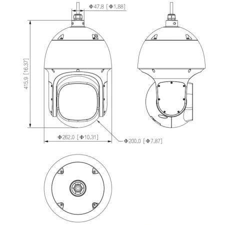 Скоростная PTZ видеокамера 8Мп Dahua DH-SD8A3833GA-HNV Скоростная PTZ видеокамера 8Мп Dahua DH-SD8A3833GA-HNV