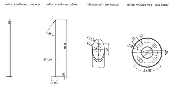 Напольная стойка для считывателя Magnetic mPost малая (FMPO_SM)