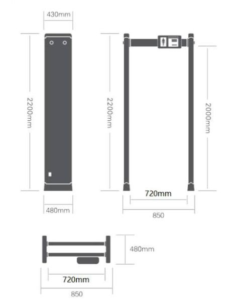Металлодетектор с тепловизионной камерой Hikvision ISD-SMG318LT-F