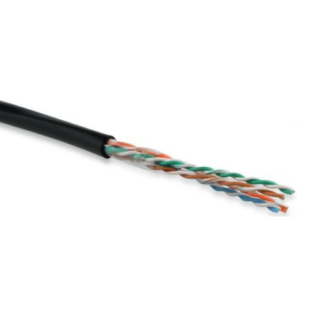 Кабель витая пара неэкранированный Hyperline UUTP4-C5E-S24-OUT-PE-BK-500