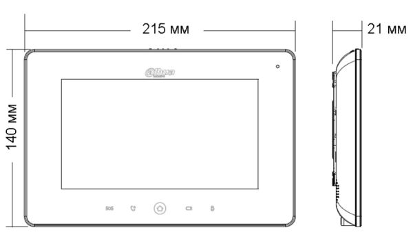 IP-видеодомофон 7" Dahua DHI-VTH5221D-S2, сенсорный